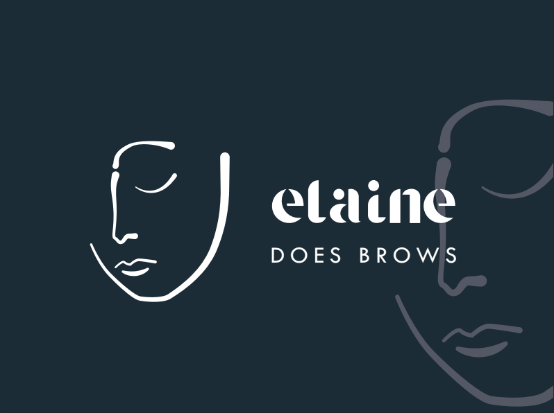 Elaine Does Brows brand identity